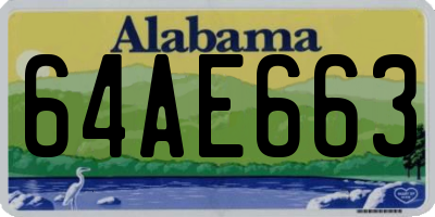 AL license plate 64AE663