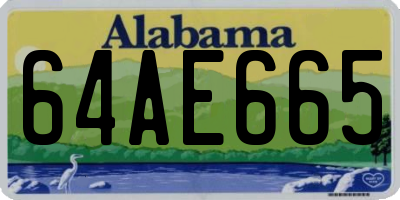 AL license plate 64AE665