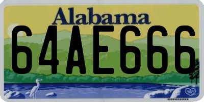 AL license plate 64AE666