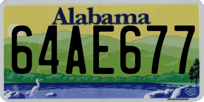 AL license plate 64AE677