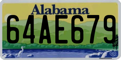 AL license plate 64AE679