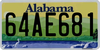 AL license plate 64AE681