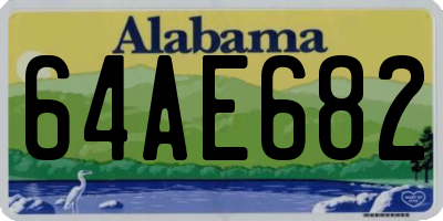 AL license plate 64AE682