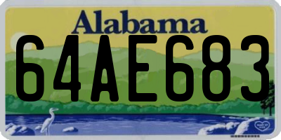 AL license plate 64AE683
