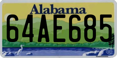 AL license plate 64AE685