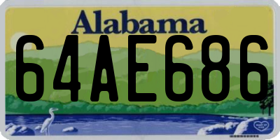 AL license plate 64AE686