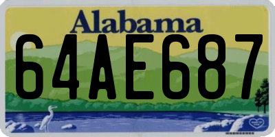AL license plate 64AE687