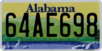 AL license plate 64AE698