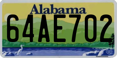 AL license plate 64AE702