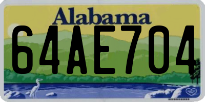 AL license plate 64AE704