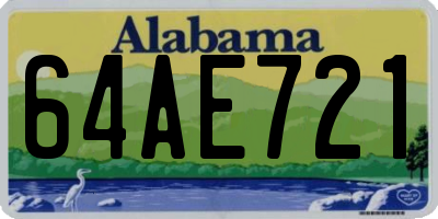 AL license plate 64AE721