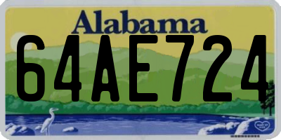 AL license plate 64AE724