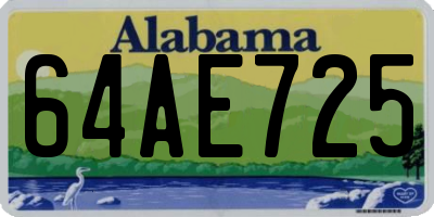AL license plate 64AE725