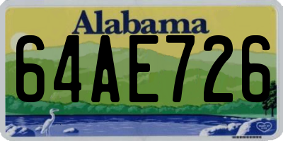 AL license plate 64AE726