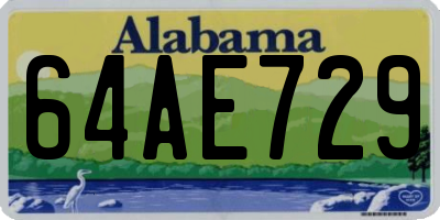 AL license plate 64AE729