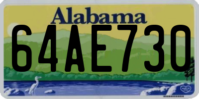 AL license plate 64AE730