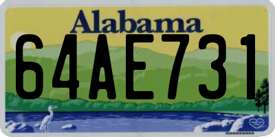 AL license plate 64AE731