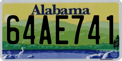 AL license plate 64AE741