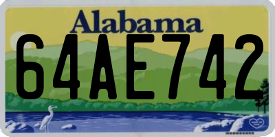 AL license plate 64AE742