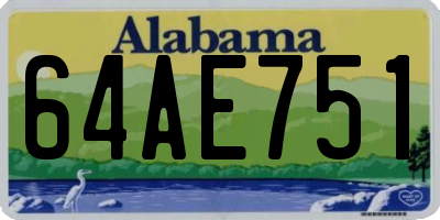 AL license plate 64AE751