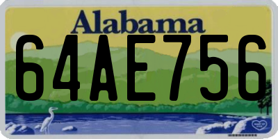 AL license plate 64AE756