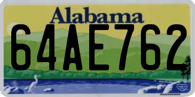 AL license plate 64AE762