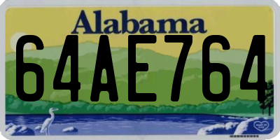 AL license plate 64AE764