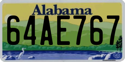 AL license plate 64AE767