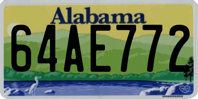 AL license plate 64AE772