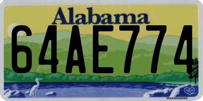 AL license plate 64AE774