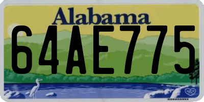 AL license plate 64AE775