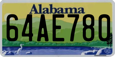 AL license plate 64AE780