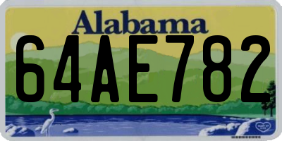 AL license plate 64AE782