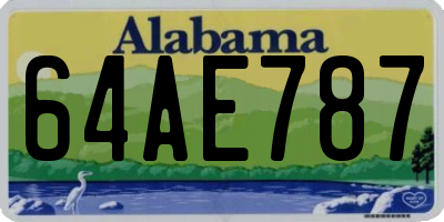 AL license plate 64AE787