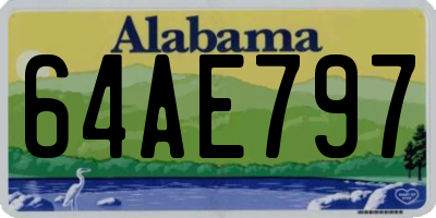 AL license plate 64AE797