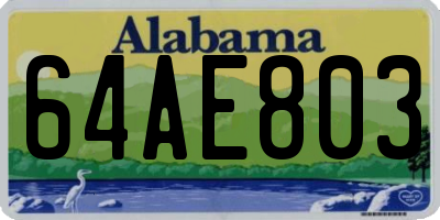 AL license plate 64AE803
