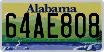 AL license plate 64AE808