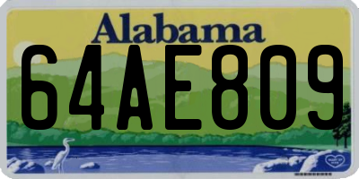 AL license plate 64AE809