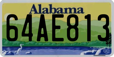AL license plate 64AE813