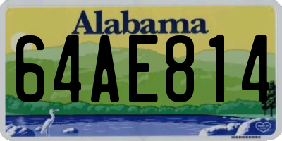 AL license plate 64AE814