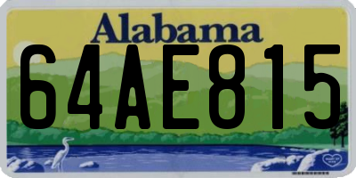 AL license plate 64AE815