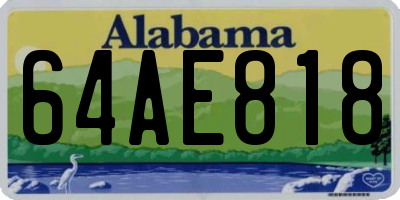 AL license plate 64AE818