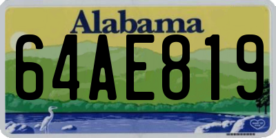 AL license plate 64AE819
