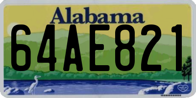 AL license plate 64AE821
