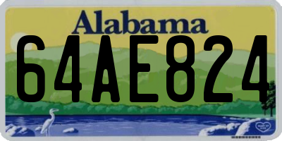 AL license plate 64AE824