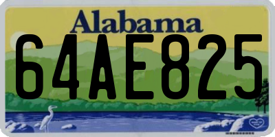 AL license plate 64AE825