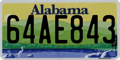 AL license plate 64AE843