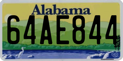 AL license plate 64AE844