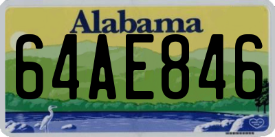 AL license plate 64AE846