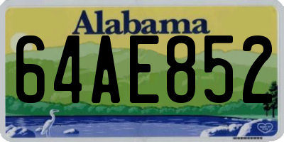 AL license plate 64AE852